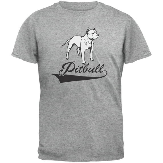 Pit Bull Heather Grey Adult T-Shirt - Small