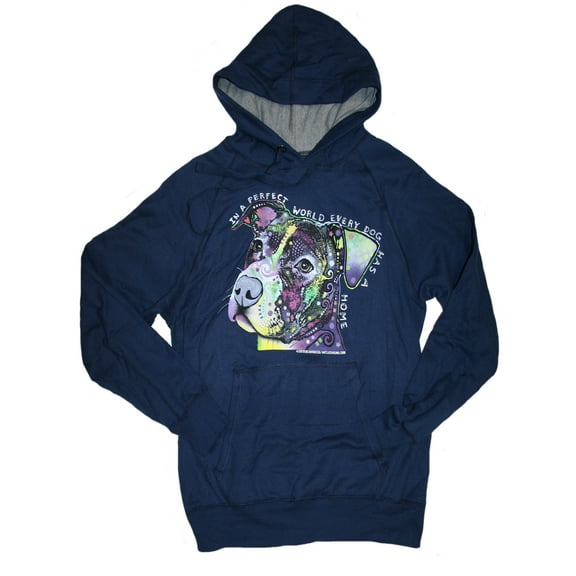 Pit Bull Hoodie In A Perfect World Every Dog Has A Home Adult Hoodie