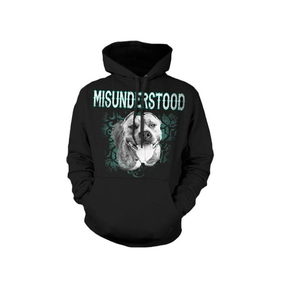 Pit Bull Hoodie Misunderstood Pit Bull Adult Hoodie Pit Bull Mom, Dad
