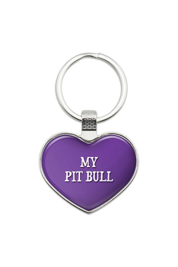 - I Love My Pet Metal Heart Keychain Key Chain Ring, Multiple Colors Available