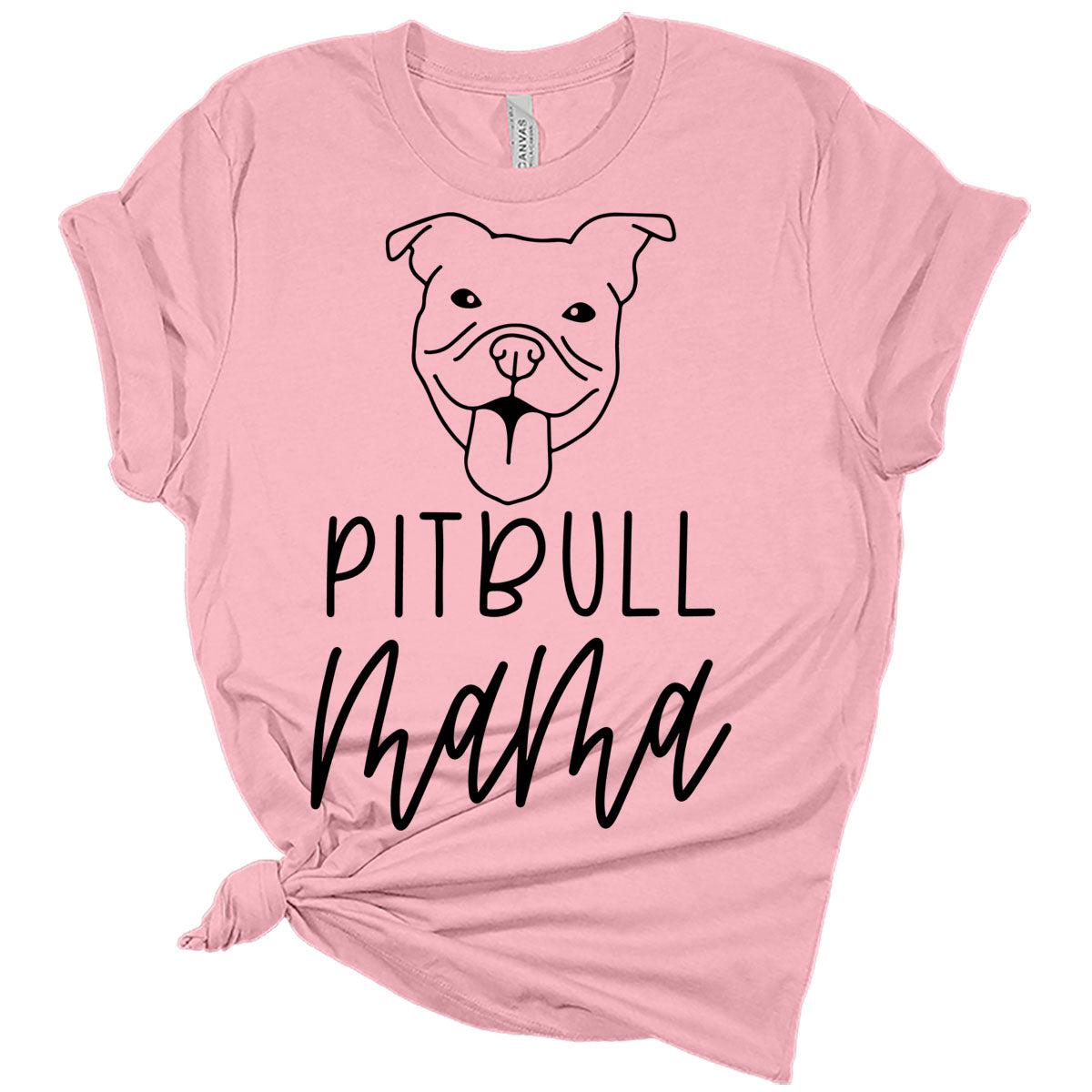 Pit Bull Mama Dog Shirts For Women