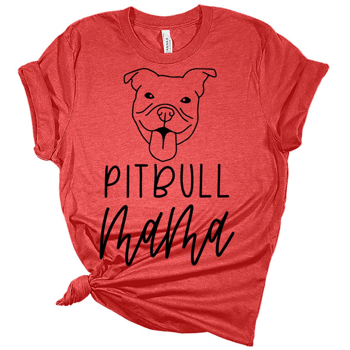 Pit Bull Mama Dog Shirts For Women