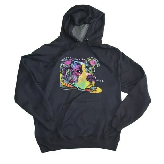 Pit Bull Only Thing a Dog Needs More Than Love Men's Hoodie (XL)