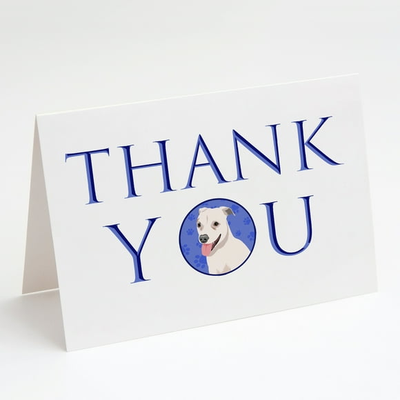 Pit Bull Puppy Thank You Greeting Cards and Envelopes Pack of 8 7 in x 5 in