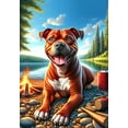 thumbnail image 1 of Pit Bull Red - Best of Breed DCR Summer Camping Outdoor House Flag 28" x 40", 1 of 1