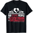 thumbnail image 1 of Pit Bull T-Shirt: Ban stupid people not dogs T-Shirt men and women can wear, black, white, gifts, 1 of 4