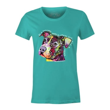 Pit Bull T-Shirt In A Perfect World Every Dog Has A Home Womens' Fashion T-Shirt