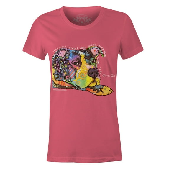 Pit Bull T-Shirt Women's, The Only Thing A Dog Needs More Womens' Fashion T-Shirt