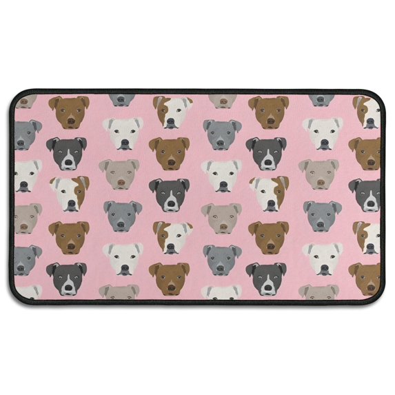 Pit Bull Terrier Door Rugs,Washable Non Slip Door Mats Indoor,Decorative Door Mats,Entry Mat Indoor for Entrance,Bedroom,Kitchen,Bathroom,30"x17"