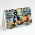 thumbnail image 1 of Pit Bull Terrier Fall Kitchen Pumpkins Greeting Cards and Envelopes Pack of 8 7 in x 5 in, 1 of 3