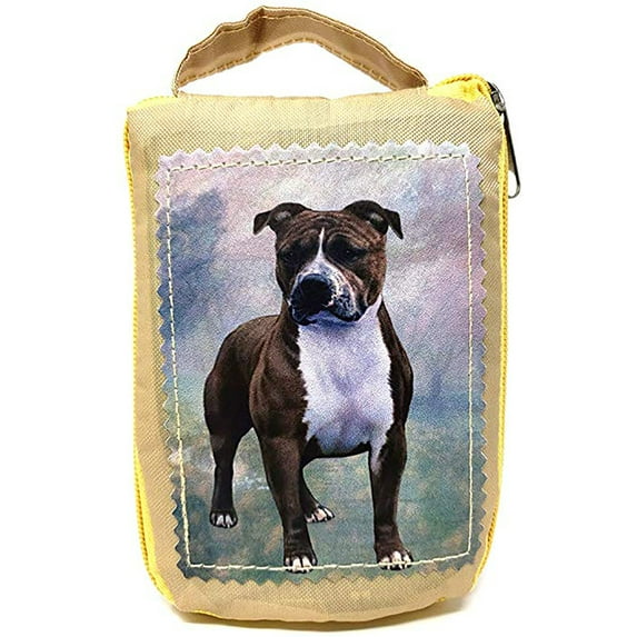 Pit Bull Terrier Foldable Tote Bag - Durable, Waterproof - Zipper Market Tote