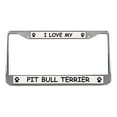 thumbnail image 1 of Pit Bull Terrier License Plate Frame (Chrome) 5 Year Warranty, 1 of 1