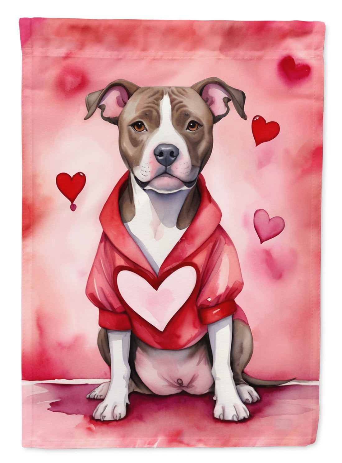Pit Bull Terrier My Valentine Garden Flag 11.25 in x 15.5 in