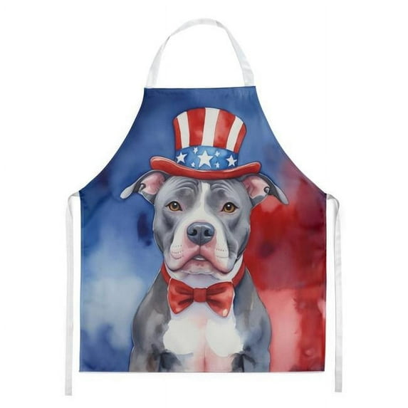 Pit Bull Terrier Patriotic American Apron 27 in x 30 in