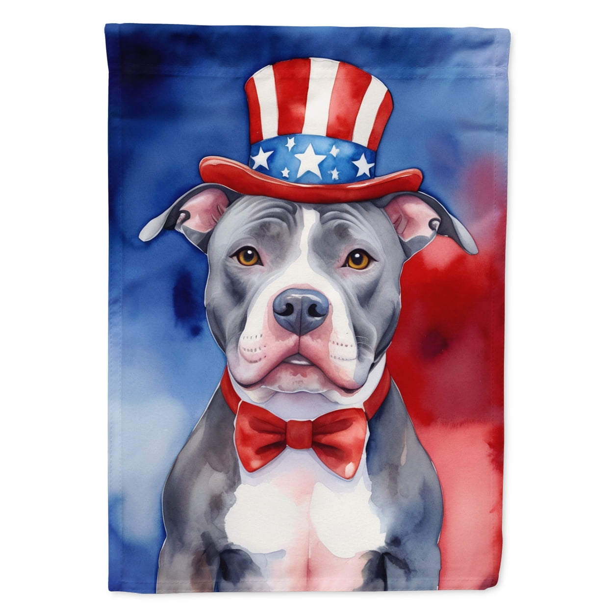 Pit Bull Terrier Patriotic American House Flag 28 in x 40 in