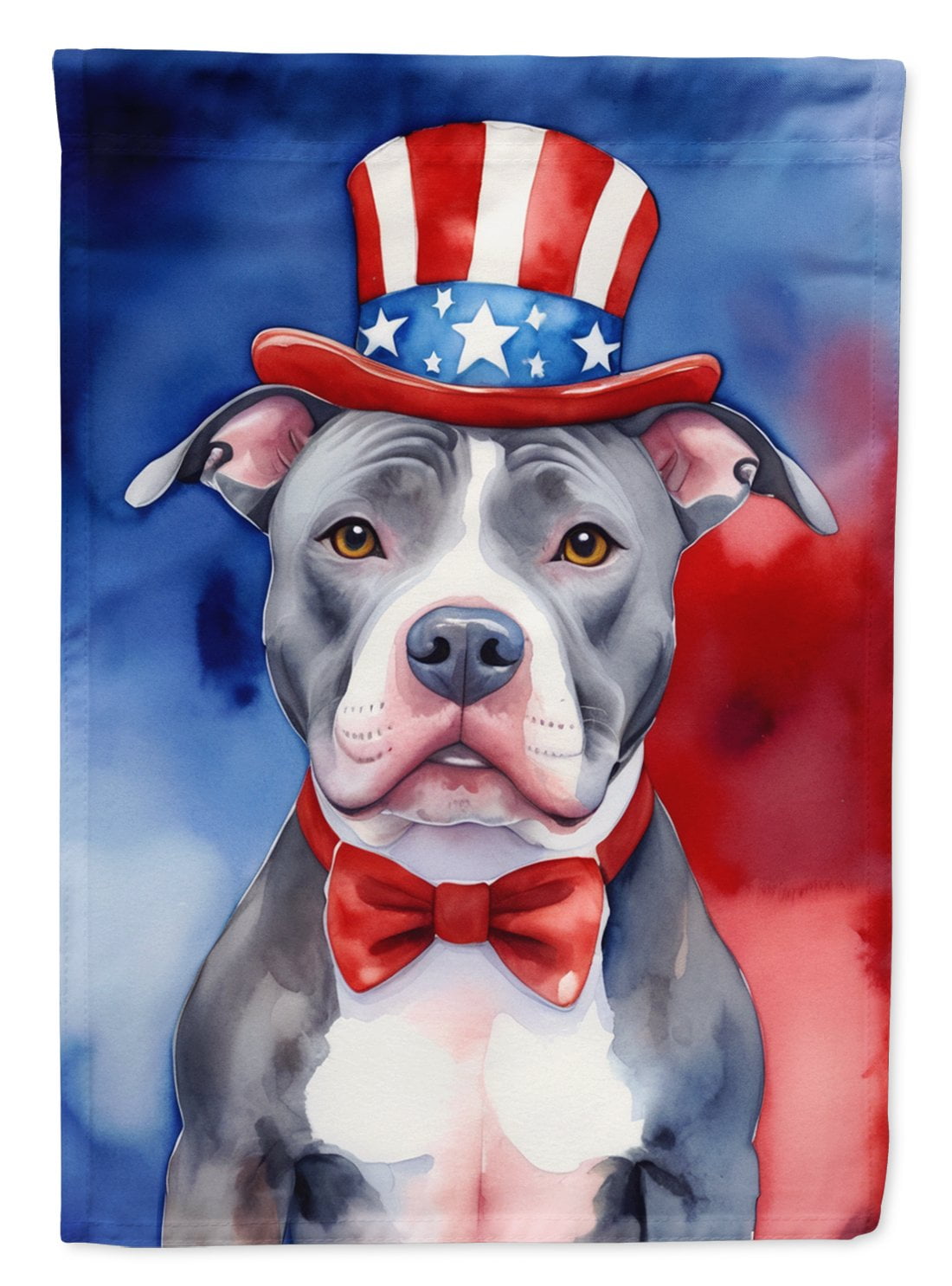 Pit Bull Terrier Patriotic Garden Flag 11.25 in x 15.5 in