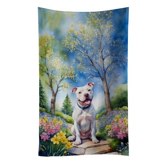 Pit Bull Terrier Spring Path Kitchen Towel