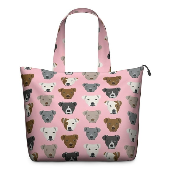 Pit Bull Terrier Travel Tote Bags for Women Carry On,Large Weekender Bags for Women Travel,Multi Functional Duffle Bag for Work,Shopping,Sports