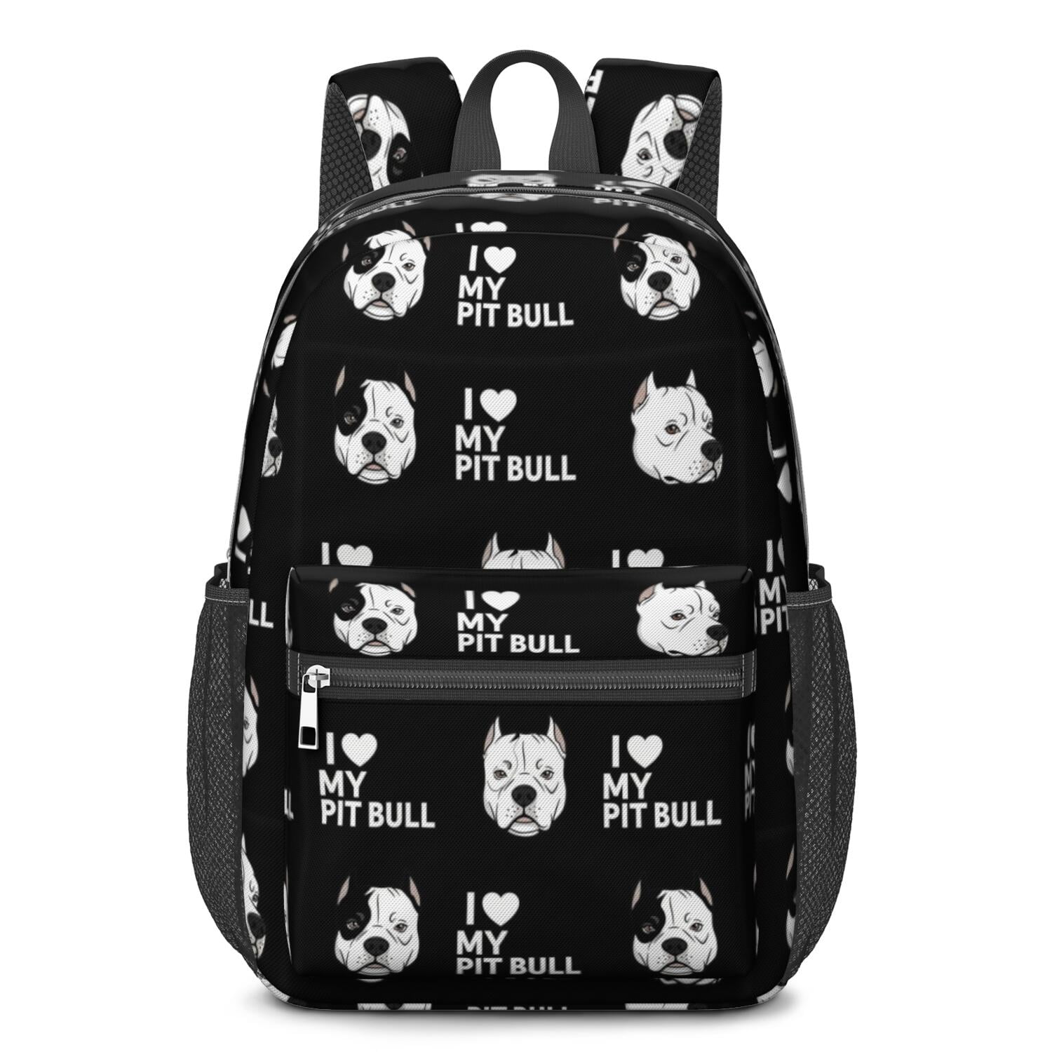 Pit Bull and Text Black Pattern 17
