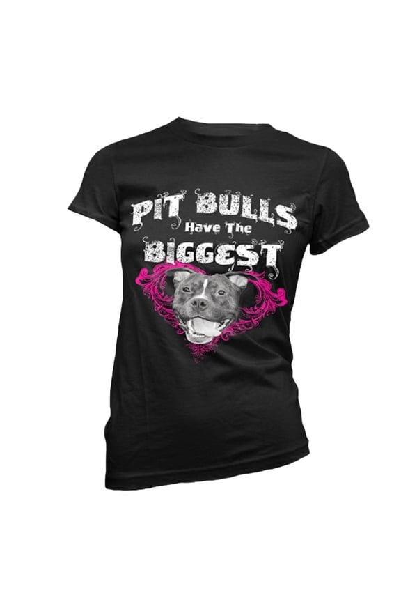 Pit Bulls Have The Biggest Hearts Women's Slim Fit T-Shirt (2XL)
