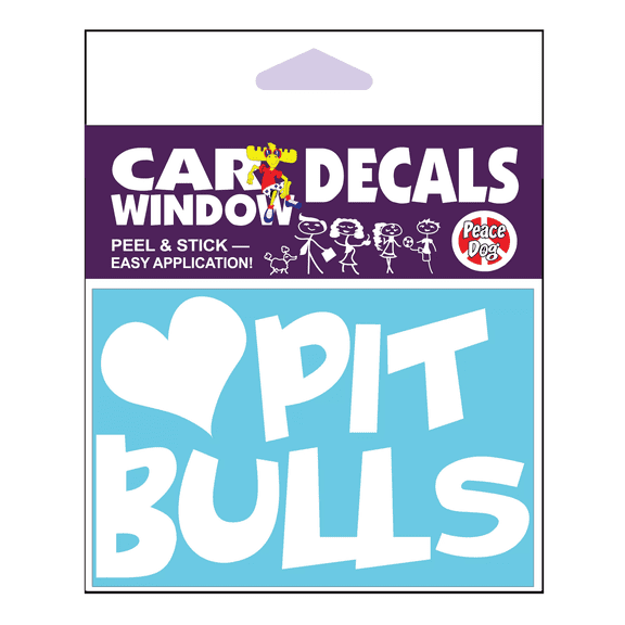 Imagine This Car Window Decal, Heart Pit Bulls