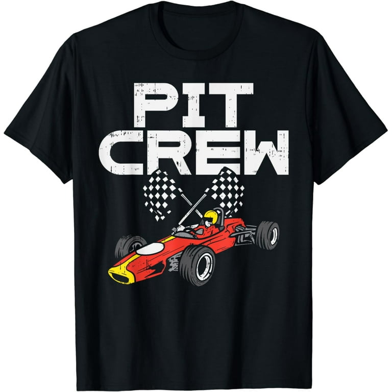 Pit Crew Car Racing Checkered Flag T-Shirt Pit Crew Car Racing Checkered Flag T-Shirt