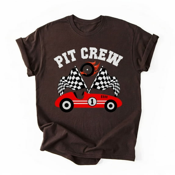 Pit Crew Family Racing Birthday Race Car Boys Youth Kids T-Shirt, Multicolors, Size S-5XL
