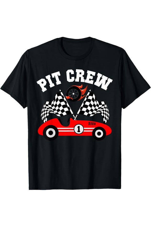 Pit Crew Family Racing Birthday Race Car Boys Youth Kids T-Shirt