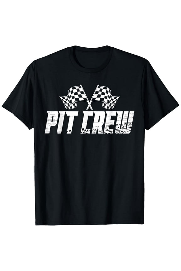 Pit Crew Family Racing Birthday Race Car Mens T-Shirt