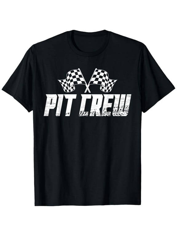 Pit Crew Family Racing Birthday Race Car Mens T-Shirt