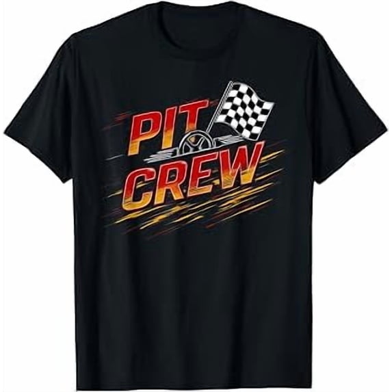 Pit Crew Race Car, Birthday Party, Racing Theme, Graphic, Short Sleeve T-Shirt