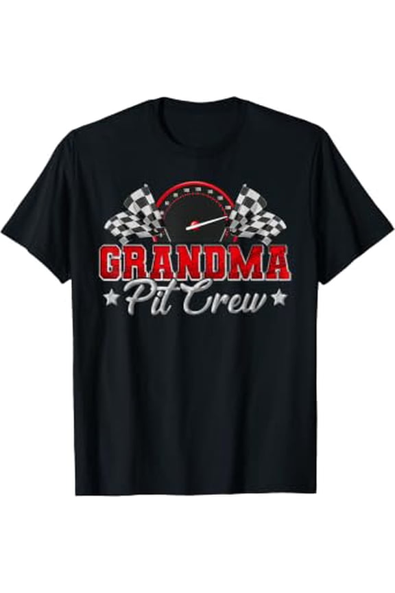 Pit Crew Race Car Racing Grandma Family Birthday Party Gift T-Shirt