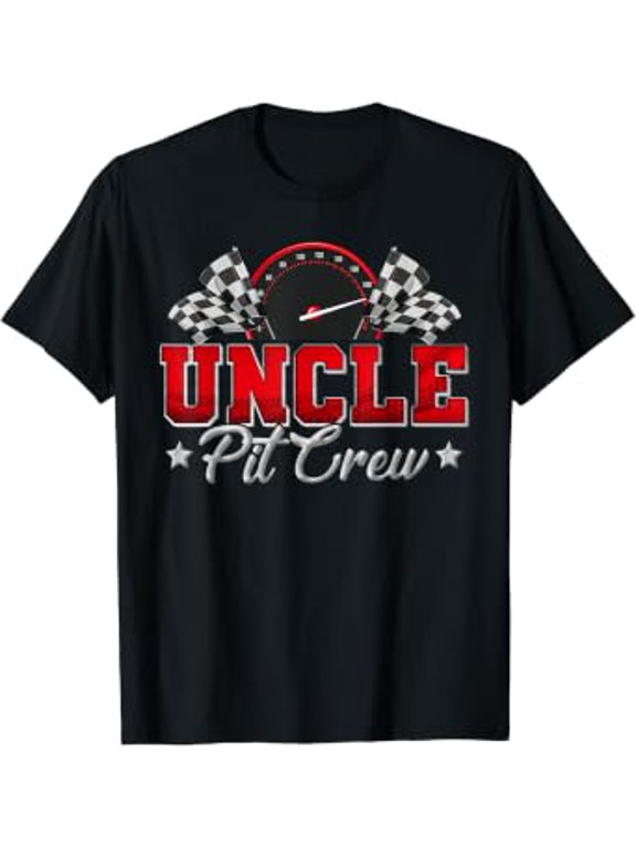 Pit Crew Race Car Racing Uncle Family Birthday Party Gift T-Shirt