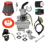 Pit Dirt Bike PZ20 Carburetor Assembly for Tao Tao Coolster 125cc 110cc ATV Pit Bike Kazuma Baja Lifan ATV Go Kart Parts with Ignition Coil AC CDI Box Starter Solenoid Relay Voltage Regulator Kit