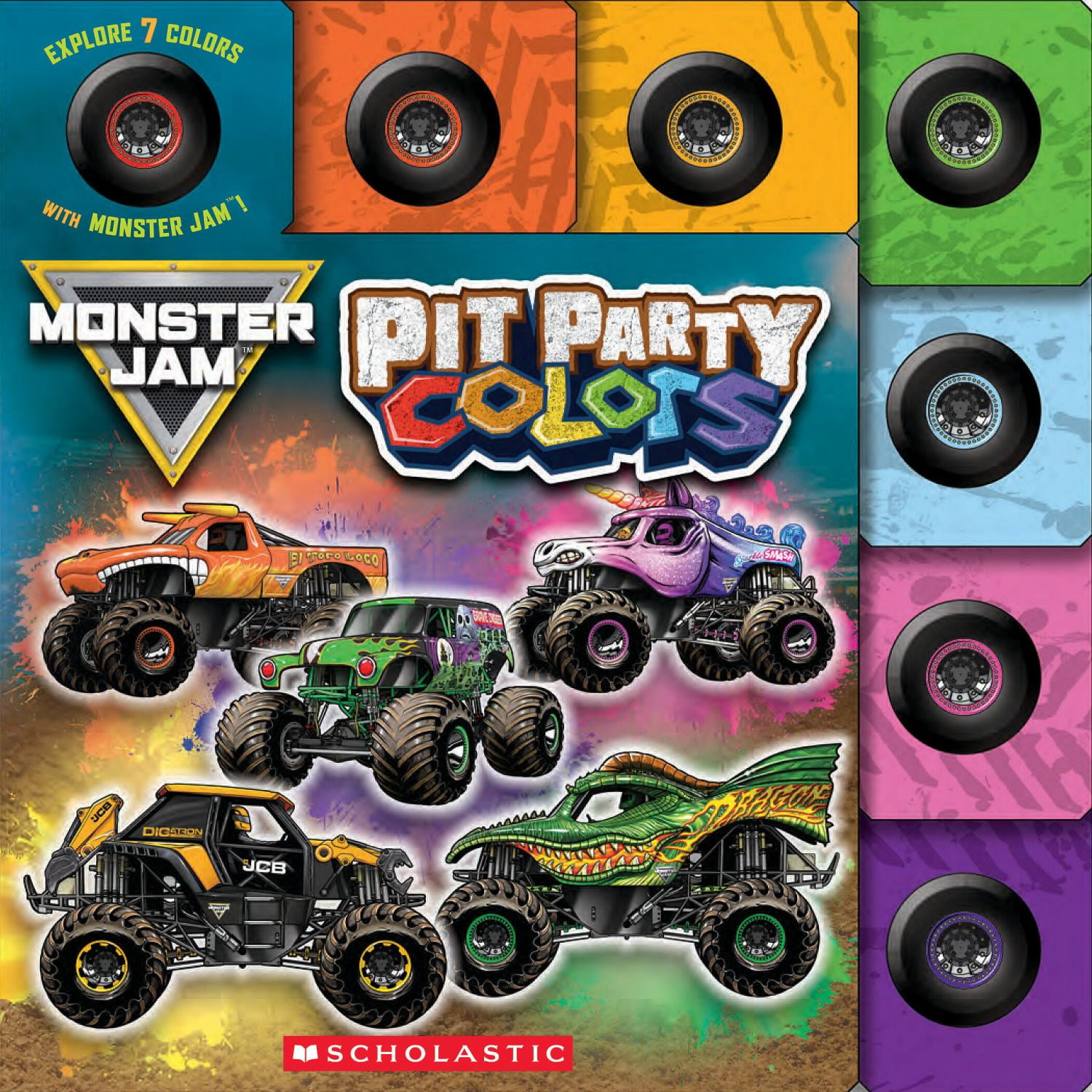 Pit Party Colors (Monster Jam Interactive Board Book with Tabs