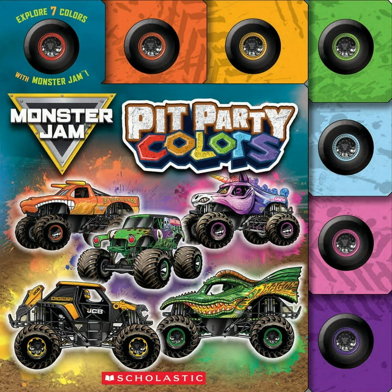 Pit Party Colors Monster Jam Interactive Board Book with Tabs
