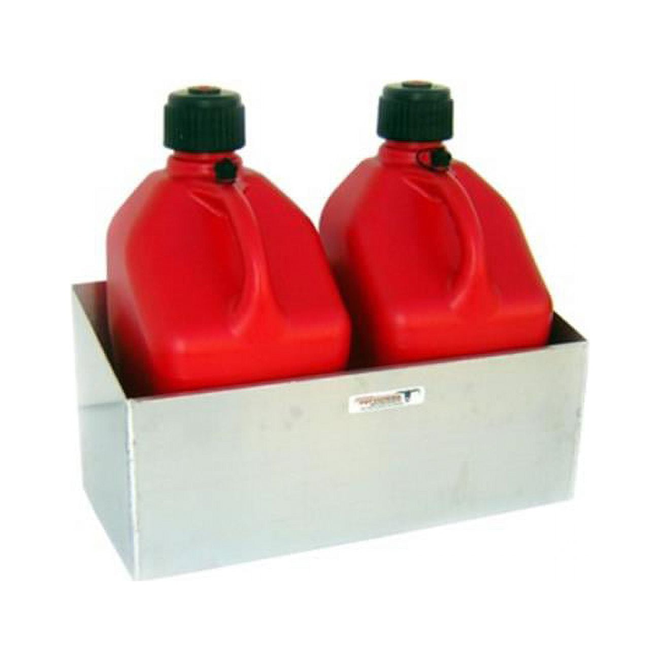 Pit Posse 430 Fuel Jug Rack Double, Silver