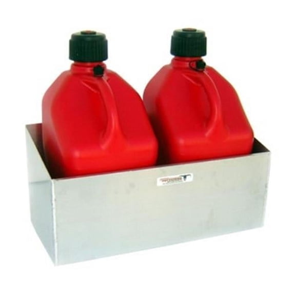 Pit Posse 430 Fuel Jug Rack Double, Silver