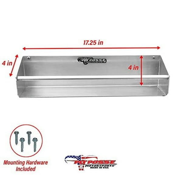 Pit Posse 465 Tie Down Hanger Holder Aluminum Wall Mount Rack Shelf for Race Trailer Garage Shop Storage Organizer- Made in USA-Holds Tie Downs, Ratchet Straps, Bungee Cords, Aerosol Cans, Oils