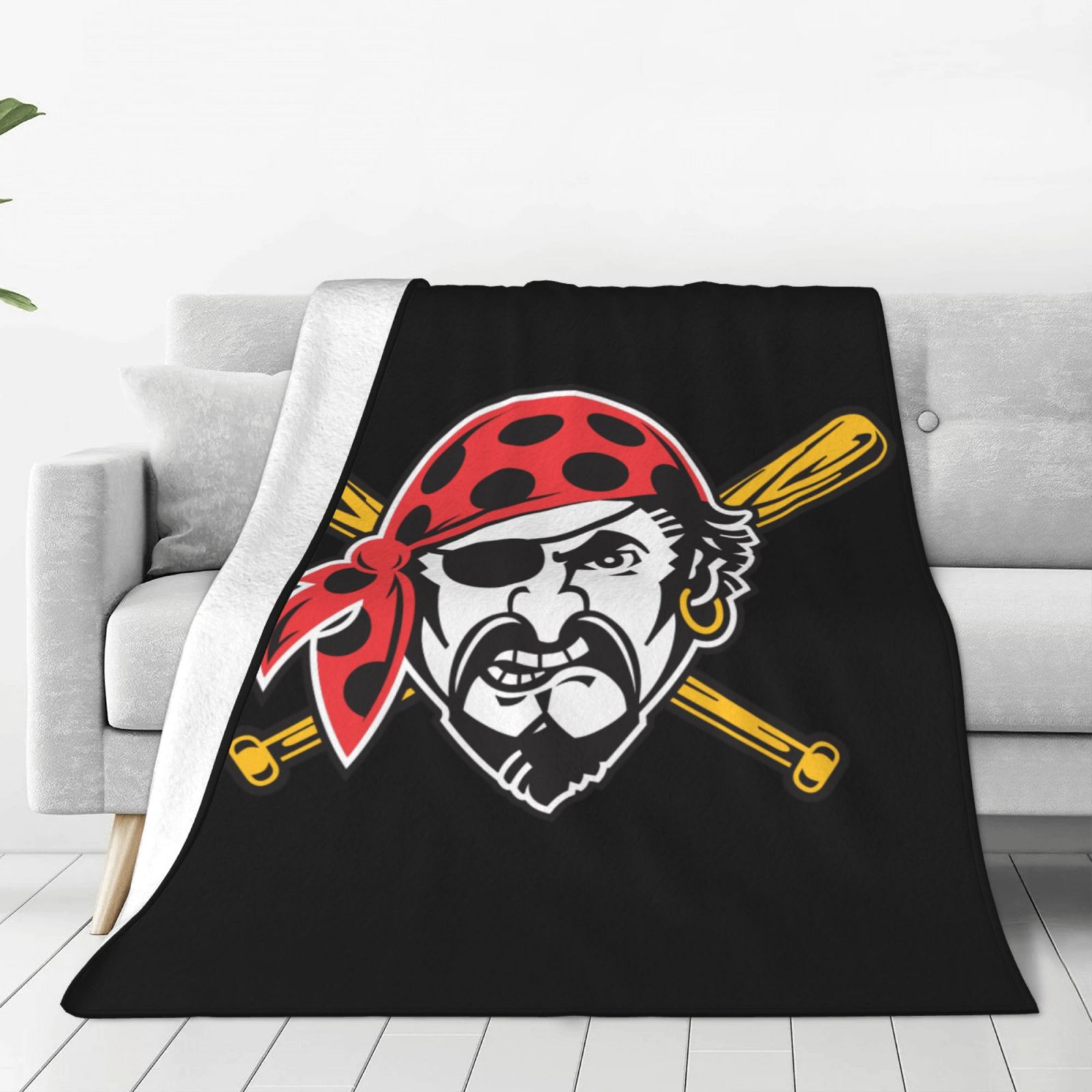 Pit_tsburgh_Pi_rates Bed Blanket Sofa Fleece Throw Blankets Plush