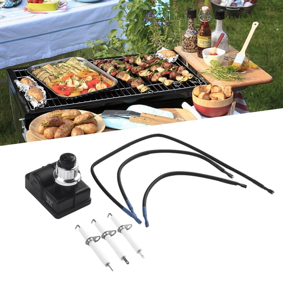 PitBoss 4-in-1 Grill Replacement Parts - Push-Button Ignition Kit with 3 Electrode Ignitors and Wires for Memphis Grill Models