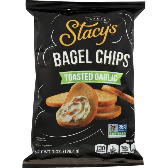 Pita Chips Bagel Chips - Toasted Garlic (Pack of 20)