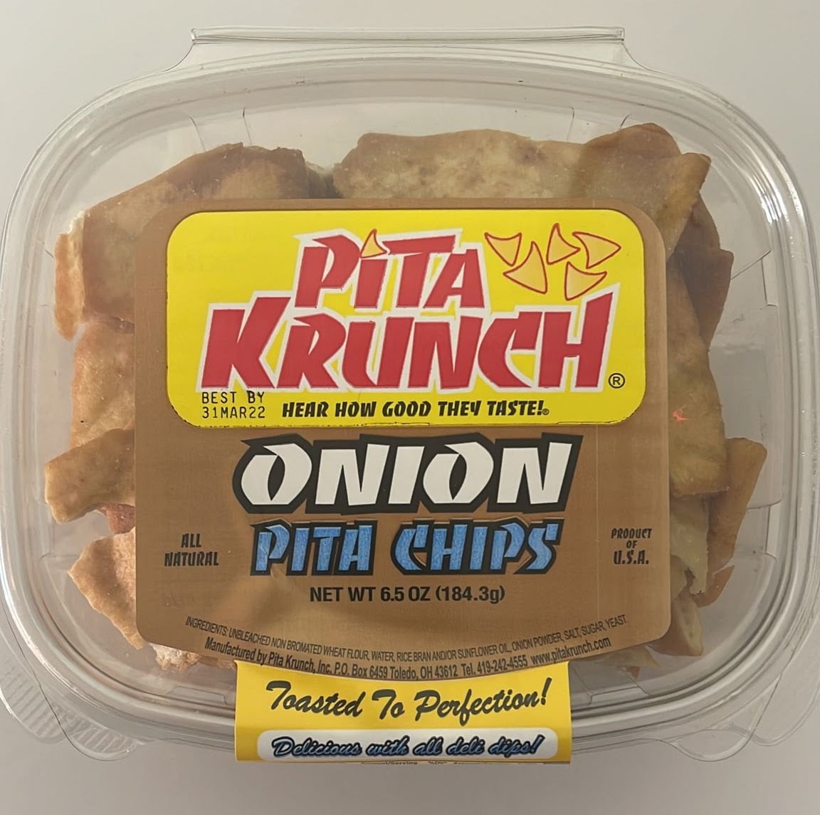Pita Krunch Onion Pita Chips, 6.5 oz.