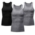 thumbnail image 1 of Pitauce 3 Pack Mens Quick Dry Workout Tank Tops Slim Fit Crew Neck Sleeveless Tee Shirt Bodybuilding Cooling Muscle Shirts for Gym Athletic Sports, 1 of 6