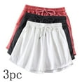 thumbnail image 1 of Pitauce 3 Pack Womens Casual Workout Shorts Elastic Drawstring Waist Lounge Shorts Running Athletic Gym Shorts with Pockets, 1 of 9