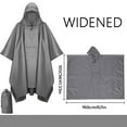 thumbnail image 1 of Pitauce 3-in-1 Men Women Hooded Rain Poncho Waterproof Packable Rain Jacket Lightweight Raincoat for Adult, 1 of 3