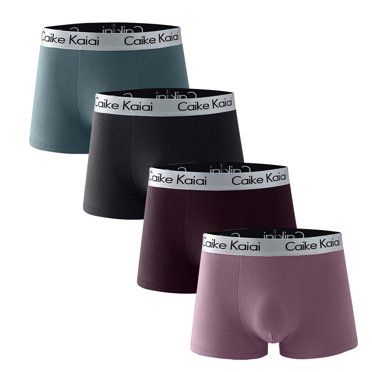 Pitauce 4 Pack Cotton Underwear for Men Moisture-Wicking No Riding Up Boxer Briefs Ultra Soft Breathable Panties
