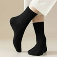 thumbnail image 1 of Pitauce 5 Pairs Mens Everyday Crew Socks, Mid-Calf Ribbed Cotton Dress Socks, Comfort Breathable, 1 of 5