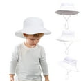 thumbnail image 1 of Pitauce Baby Boys Girls Cotton Bucket Hat Toddler Wide Brim Sun Hat Summer Outdoor Beach UV Sun Protection Hats for Kids 0-6 Years, 1 of 9