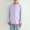 thumbnail image 1 of Pitauce Big Boys Girls Summer UV Sun Protection Hooded Shirt Lightweight Quick Dry Rash Guard Long Sleeve Zip Up Cooling Jacket 3-12 Years, 1 of 3